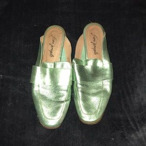 Free people green loafers